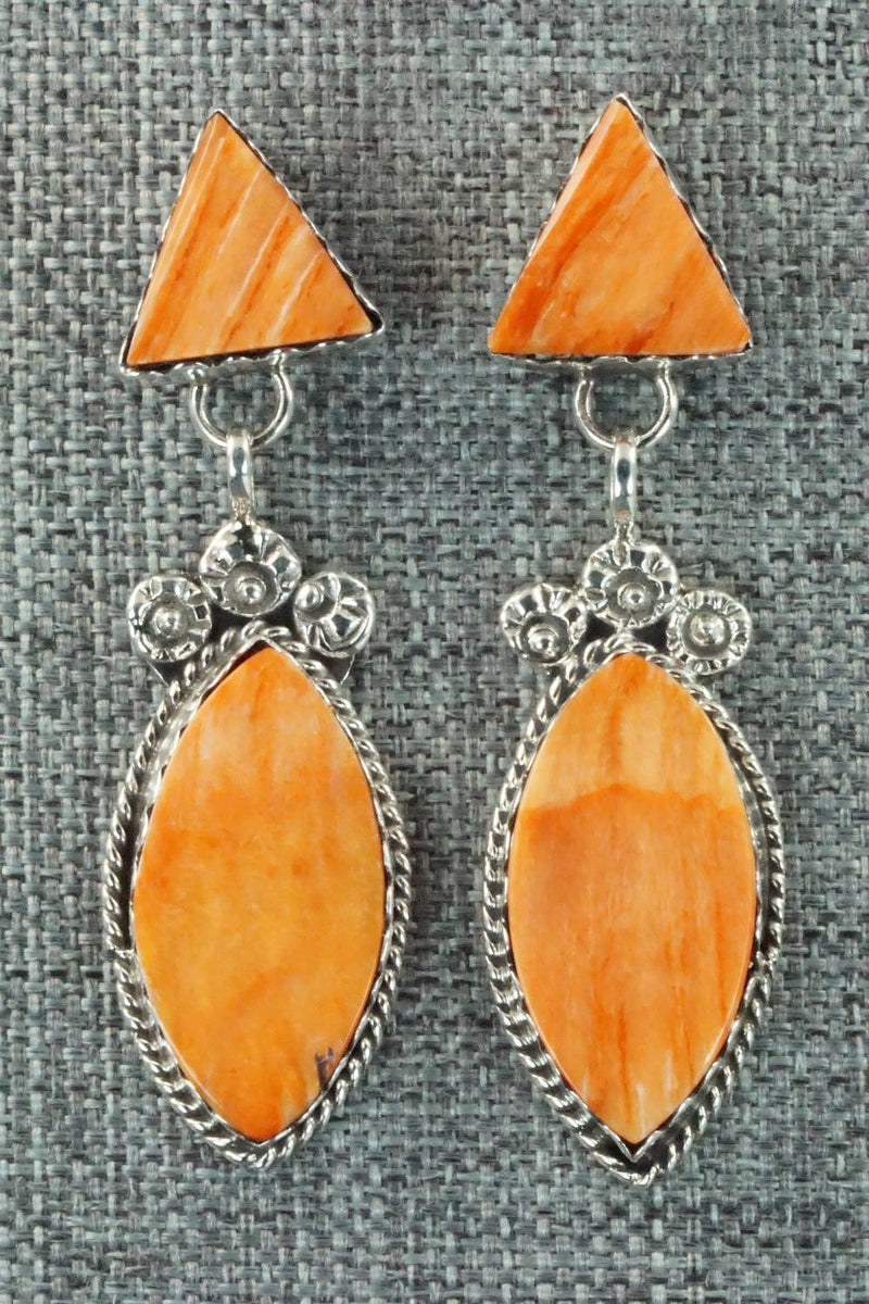 Spiny Oyster & Sterling Silver Earrings - Selina Warner