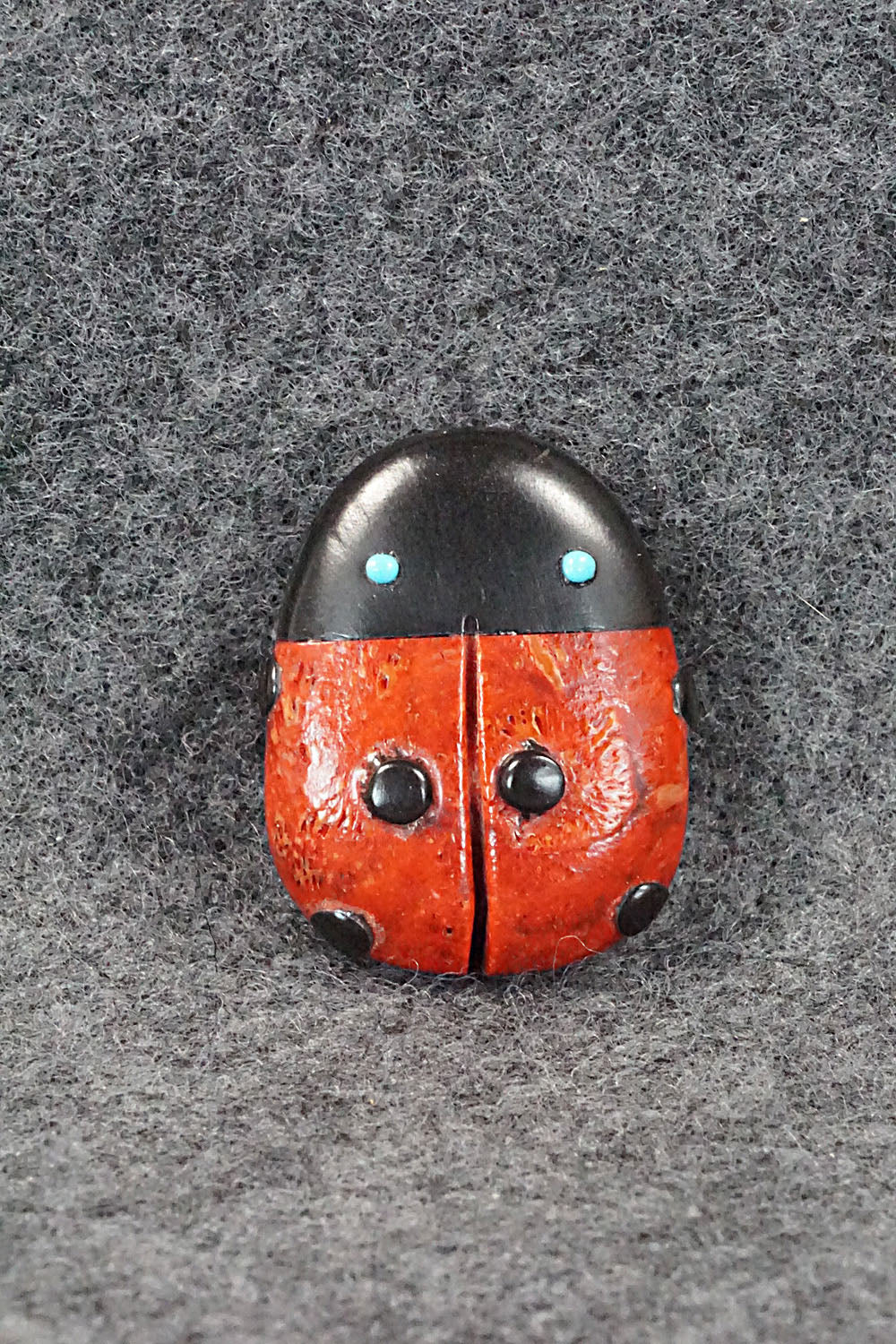 Lady Bug Zuni Fetish Carving - Reynold Lunasee