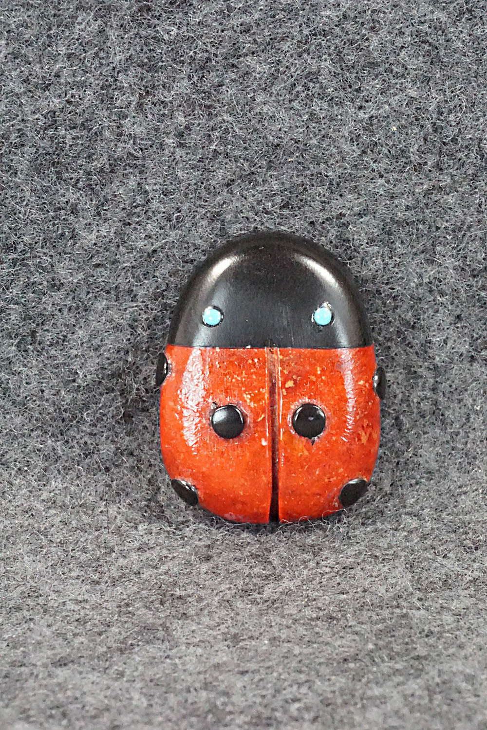 Lady Bug Zuni Fetish Carving - Reynold Lunasee