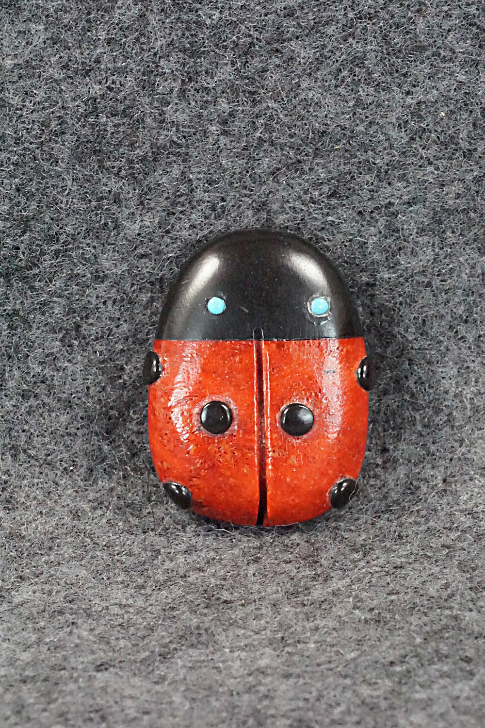 Lady Bug Zuni Fetish Carving - Reynold Lunasee