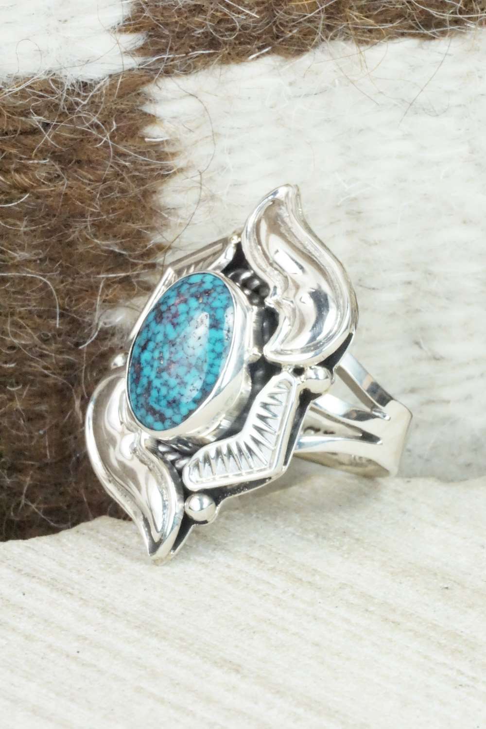 Turquoise and Sterling Silver Ring - Emerson Delgarito - Size 7