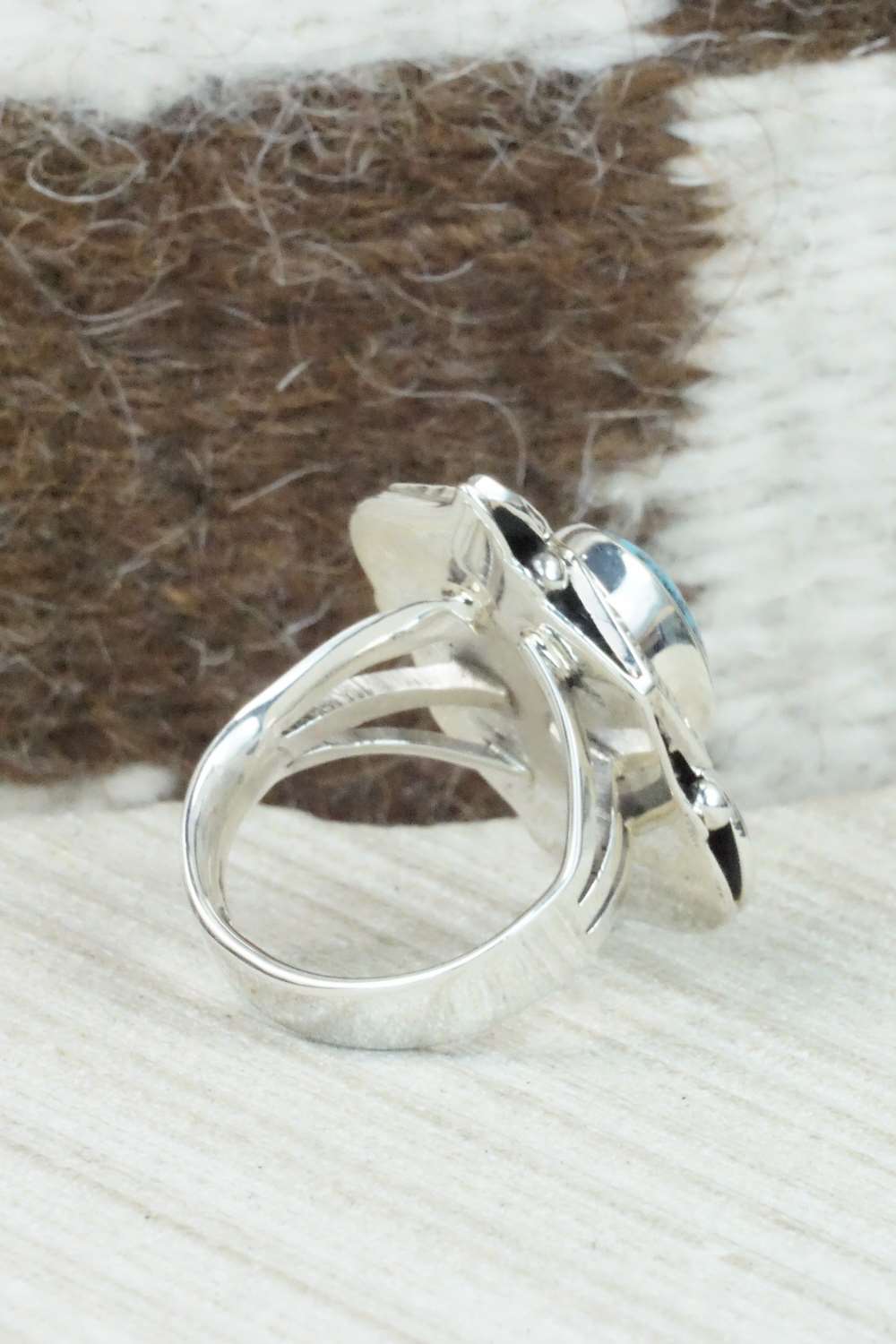 Turquoise and Sterling Silver Ring - Emerson Delgarito - Size 7
