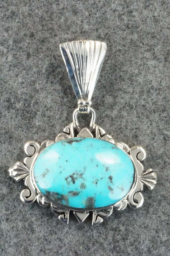 Turquoise & Sterling Silver Pendant - Monica Smith