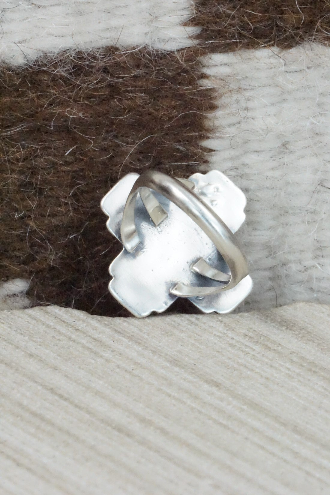 Turquoise & Sterling Silver Ring - Isabelle Yazzie - Size 9.5