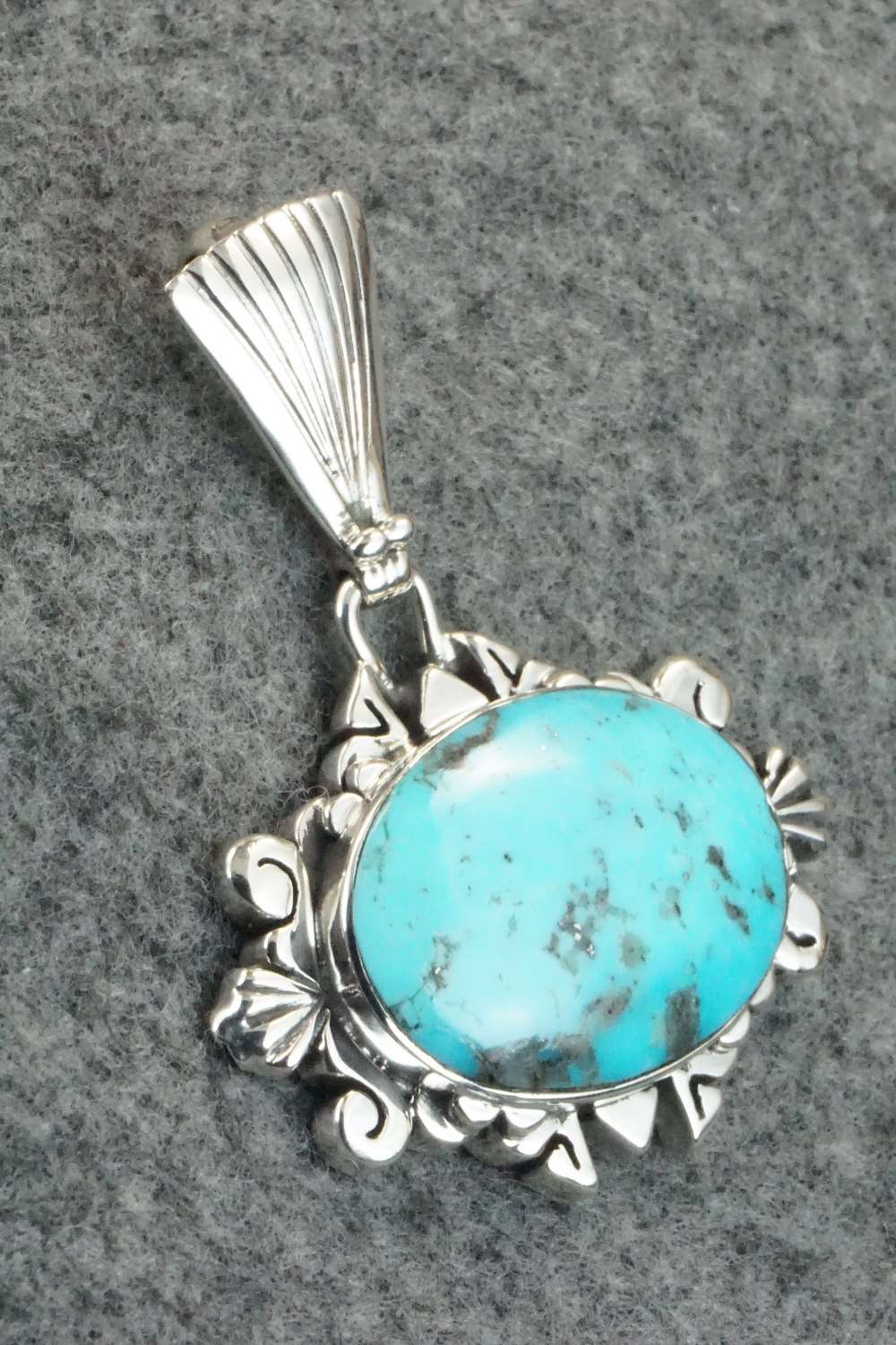 Turquoise & Sterling Silver Pendant - Monica Smith