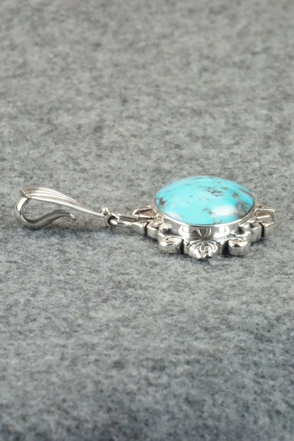 Turquoise & Sterling Silver Pendant - Monica Smith