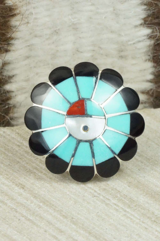 Multi Stone & Sterling Silver Ring - Denise Siutza - Size 6