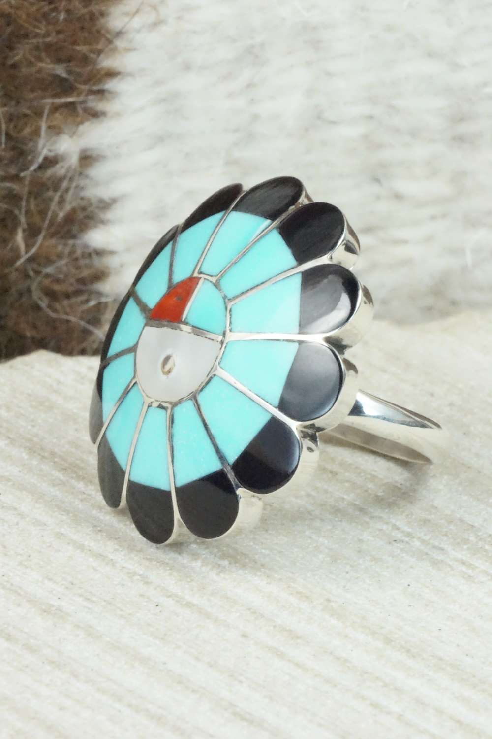 Multi Stone & Sterling Silver Ring - Denise Siutza - Size 6