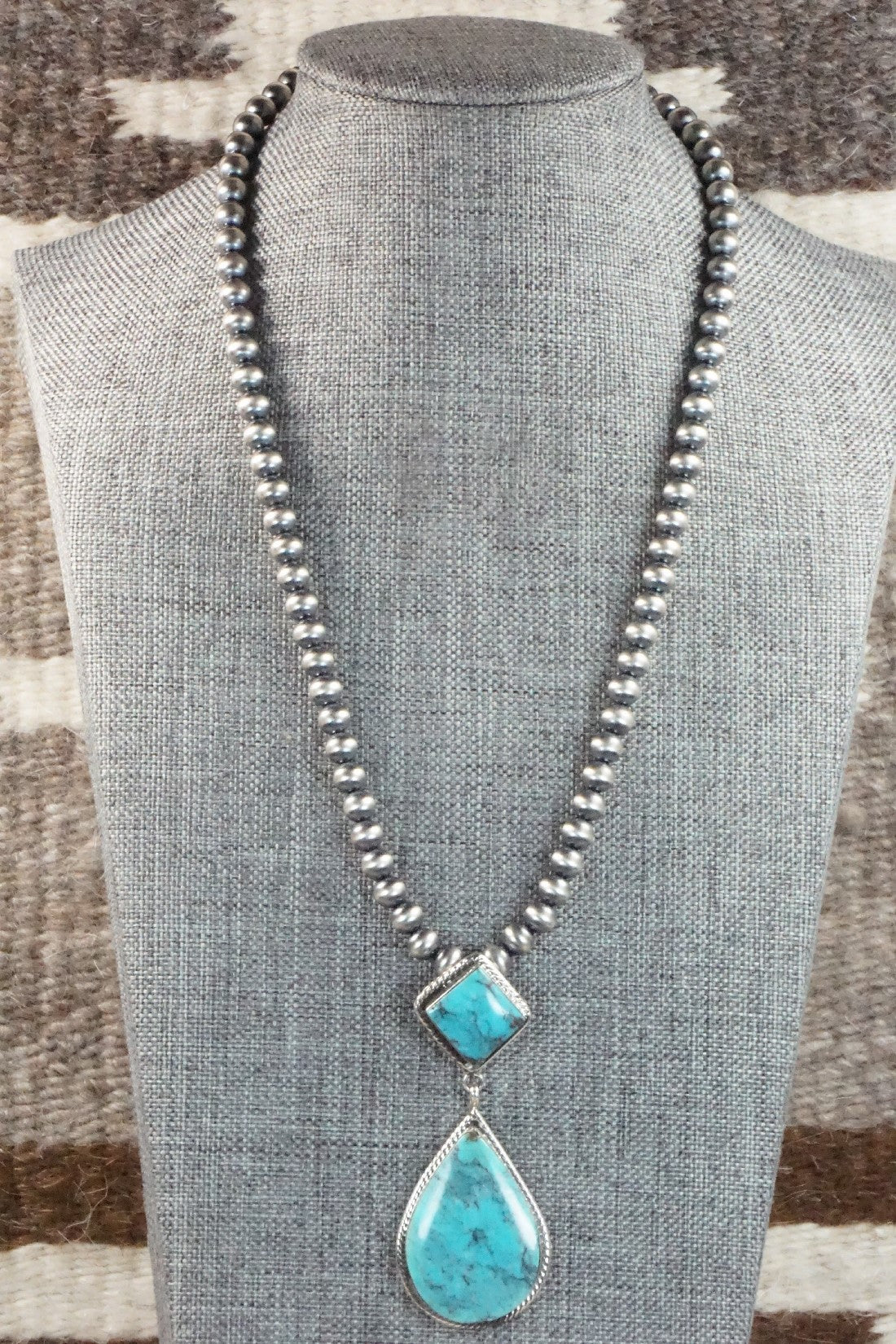 Turquoise & Sterling Silver Necklace - Loretta Delgarito