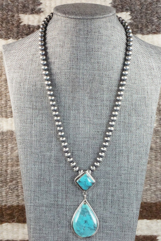 Turquoise & Sterling Silver Necklace - Loretta Delgarito