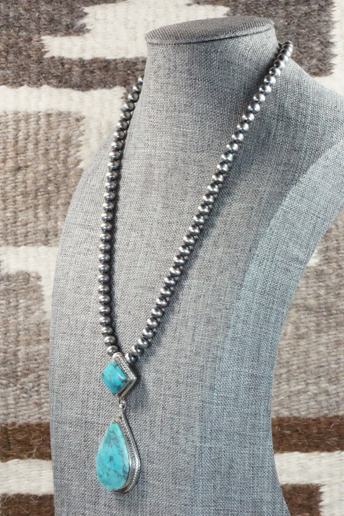 Turquoise & Sterling Silver Necklace - Loretta Delgarito