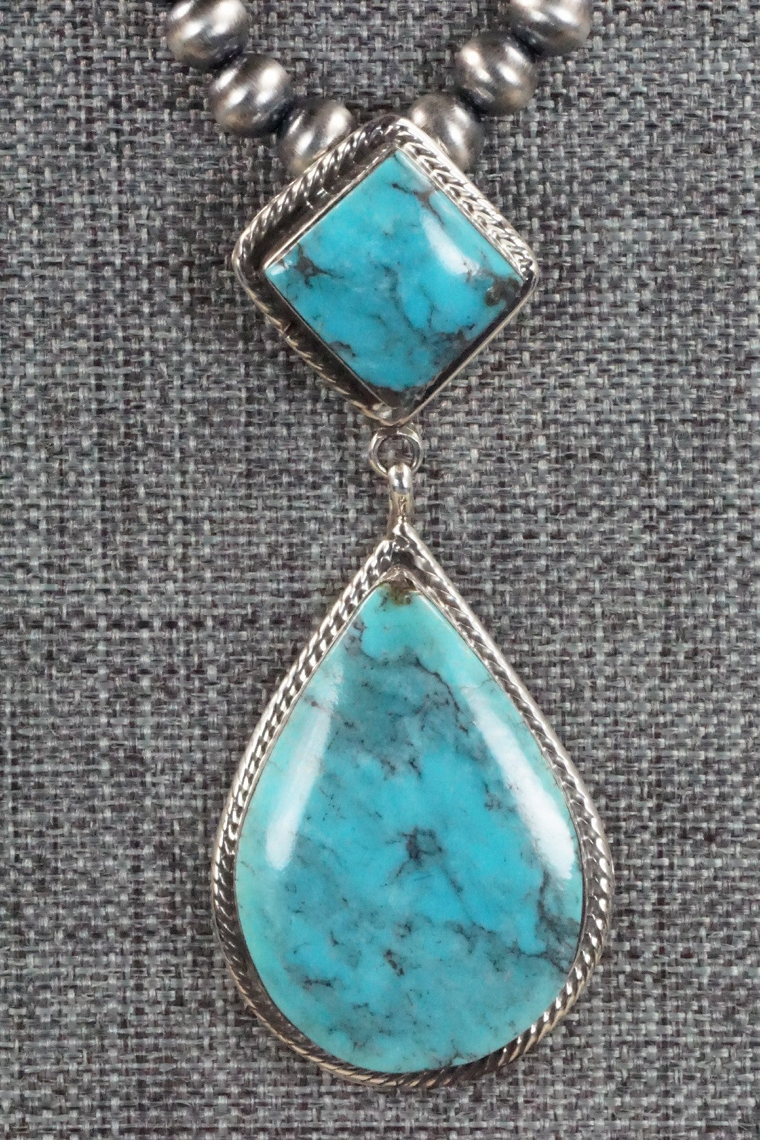 Turquoise & Sterling Silver Necklace - Loretta Delgarito