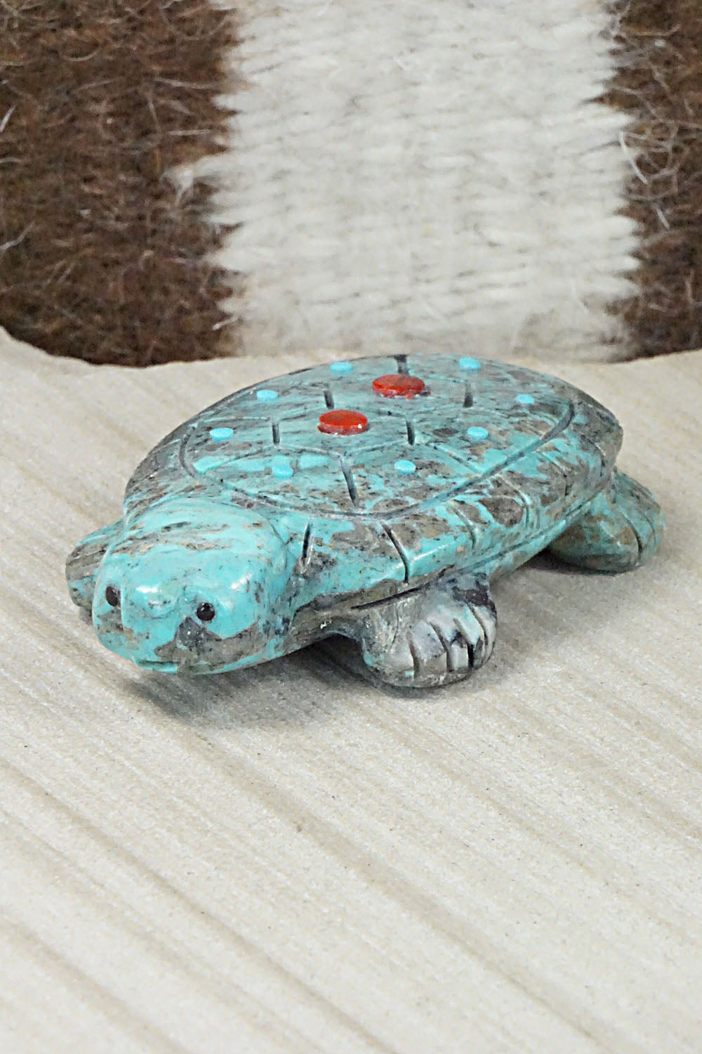 Turtle Zuni Fetish Carving - Reynold Lunasee