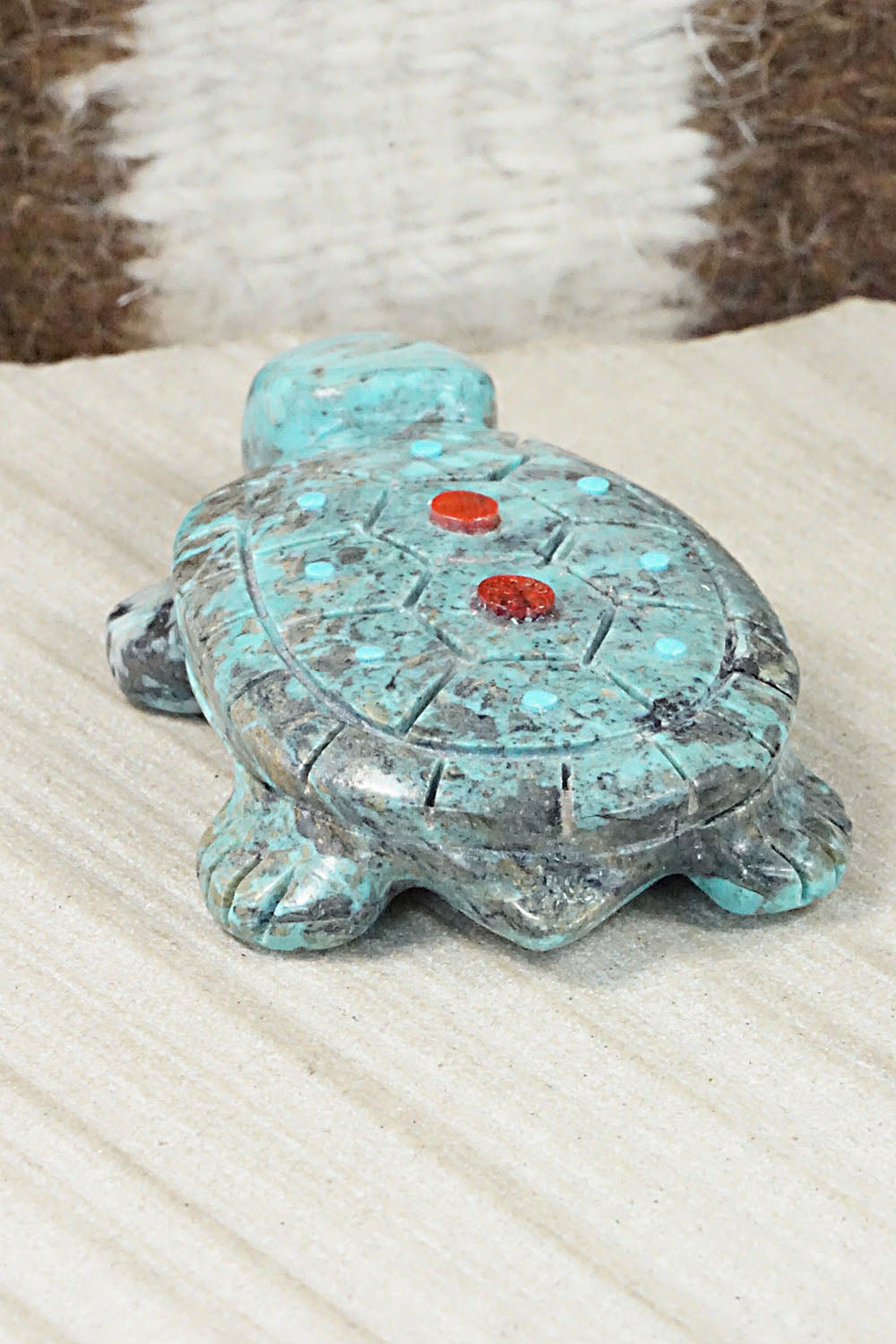 Turtle Zuni Fetish Carving - Reynold Lunasee