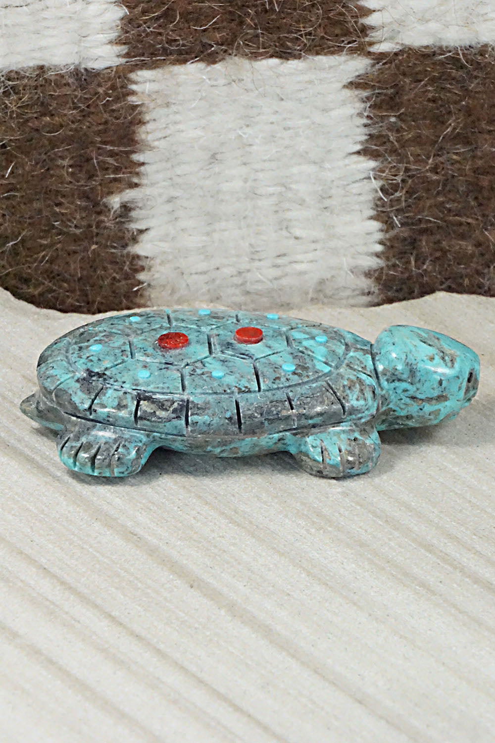 Turtle Zuni Fetish Carving - Reynold Lunasee