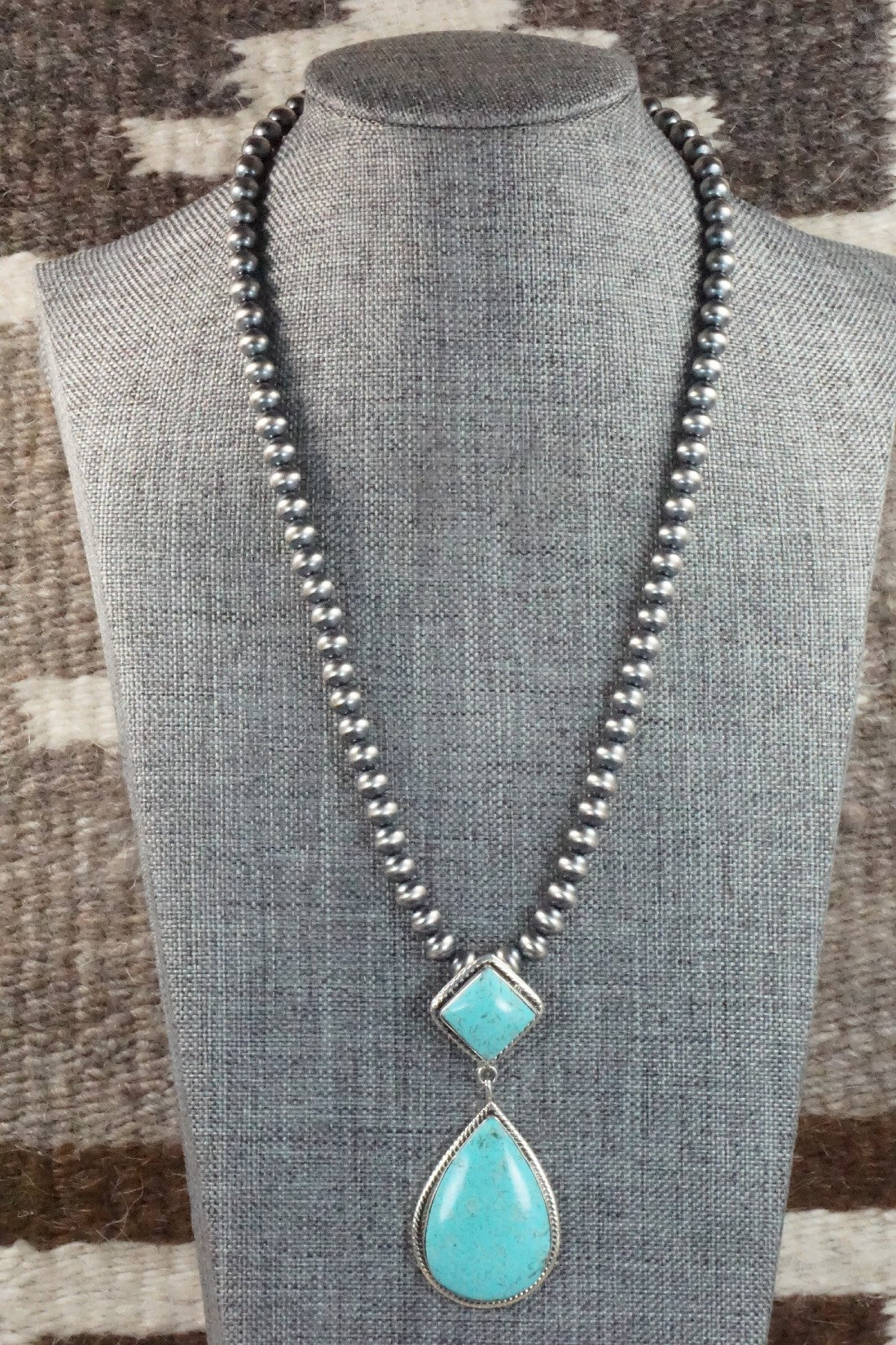 Turquoise & Sterling Silver Necklace - Loretta Delgarito