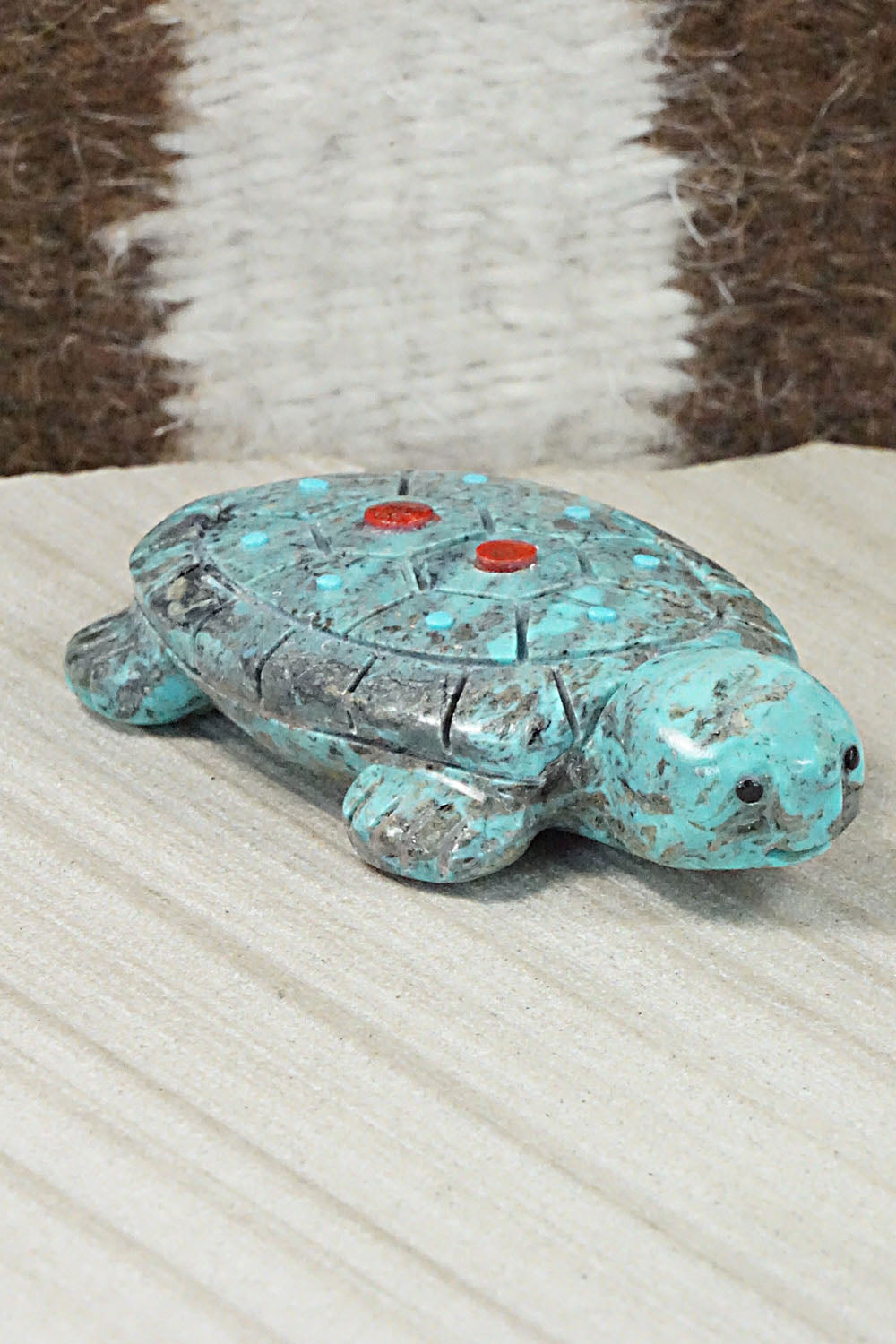 Turtle Zuni Fetish Carving - Reynold Lunasee