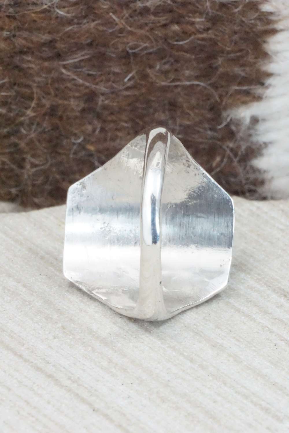 Turquoise & Sterling Silver Ring - Pauline Nelson - Size 14.5