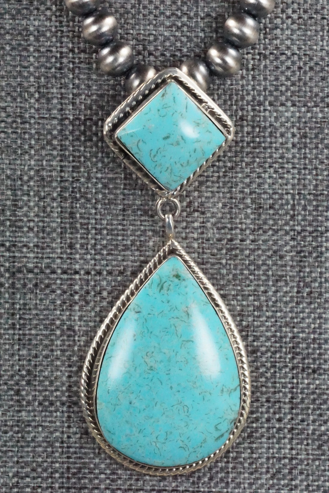 Turquoise & Sterling Silver Necklace - Loretta Delgarito