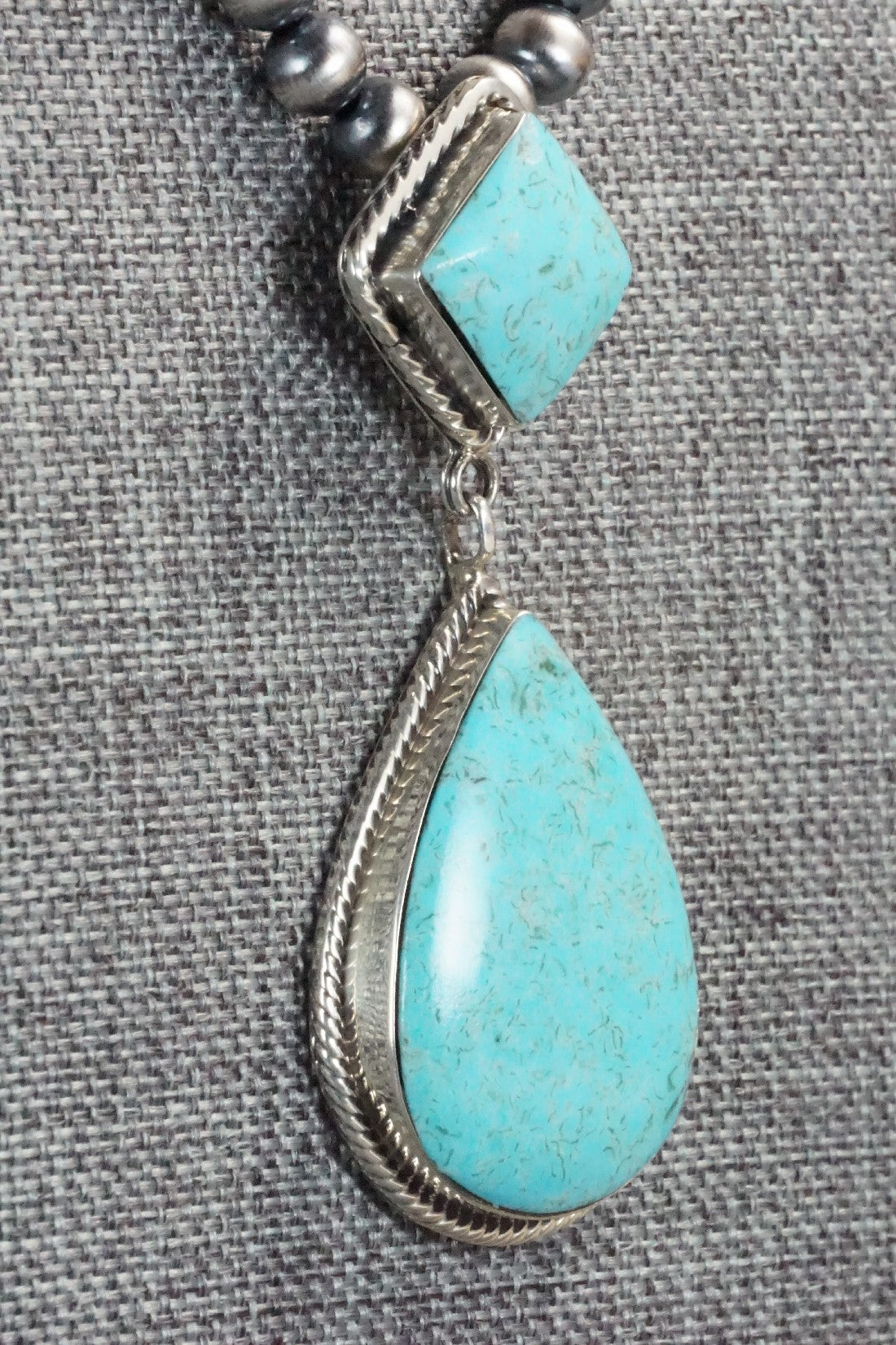 Turquoise & Sterling Silver Necklace - Loretta Delgarito
