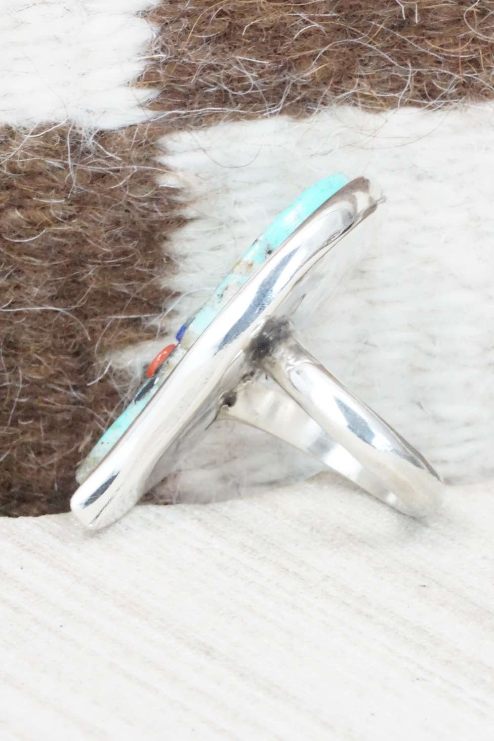 Turquoise & Sterling Silver Ring - Gloria Chattin - Size 6.75