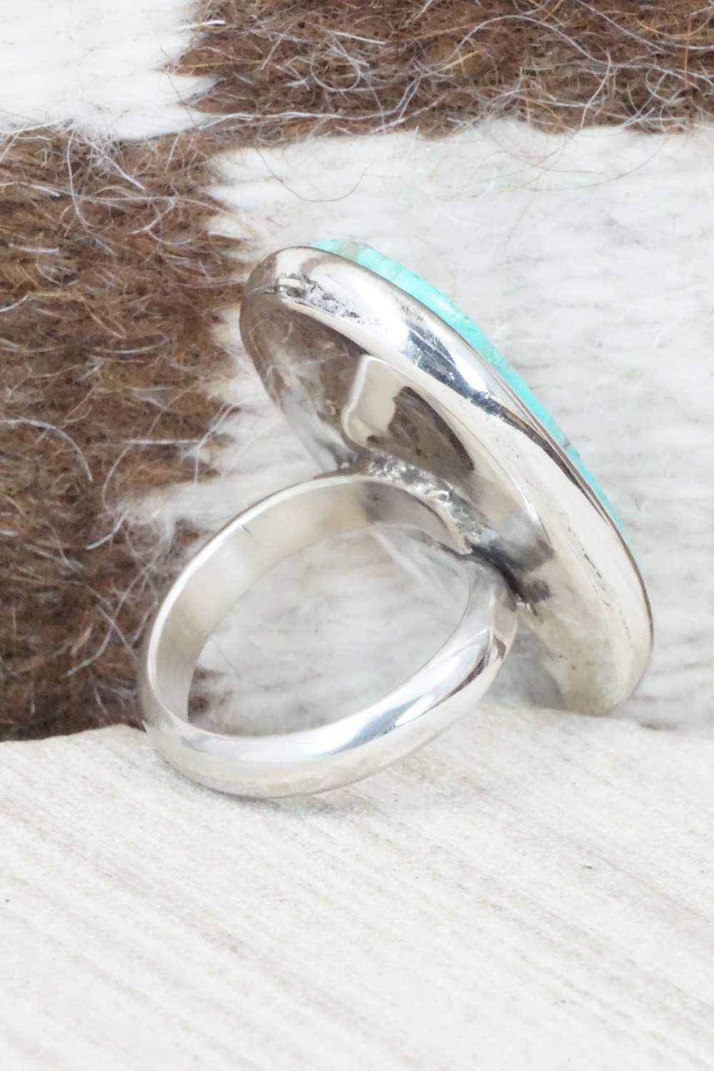 Turquoise & Sterling Silver Ring - Gloria Chattin - Size 6.75