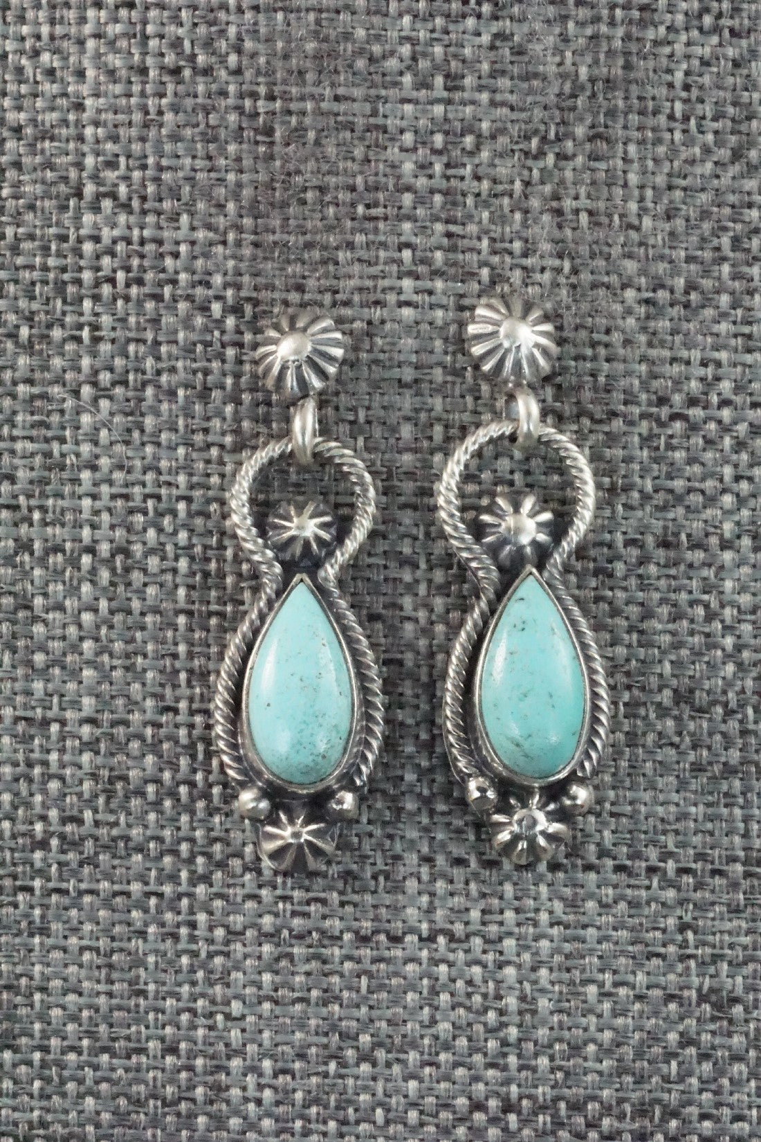 Turquoise & Sterling Silver Earrings - Verley Betone