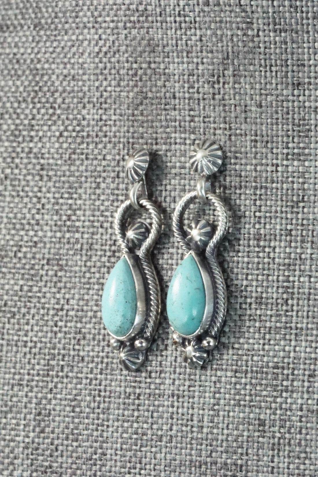 Turquoise & Sterling Silver Earrings - Verley Betone