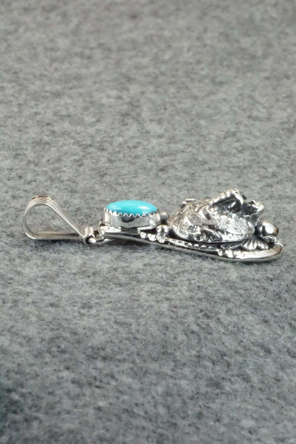 Turquoise and Sterling Silver Pendant - Henry Attakai