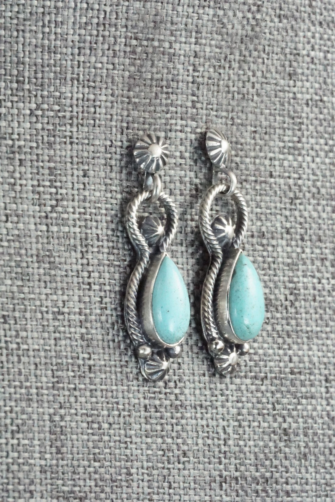 Turquoise & Sterling Silver Earrings - Verley Betone