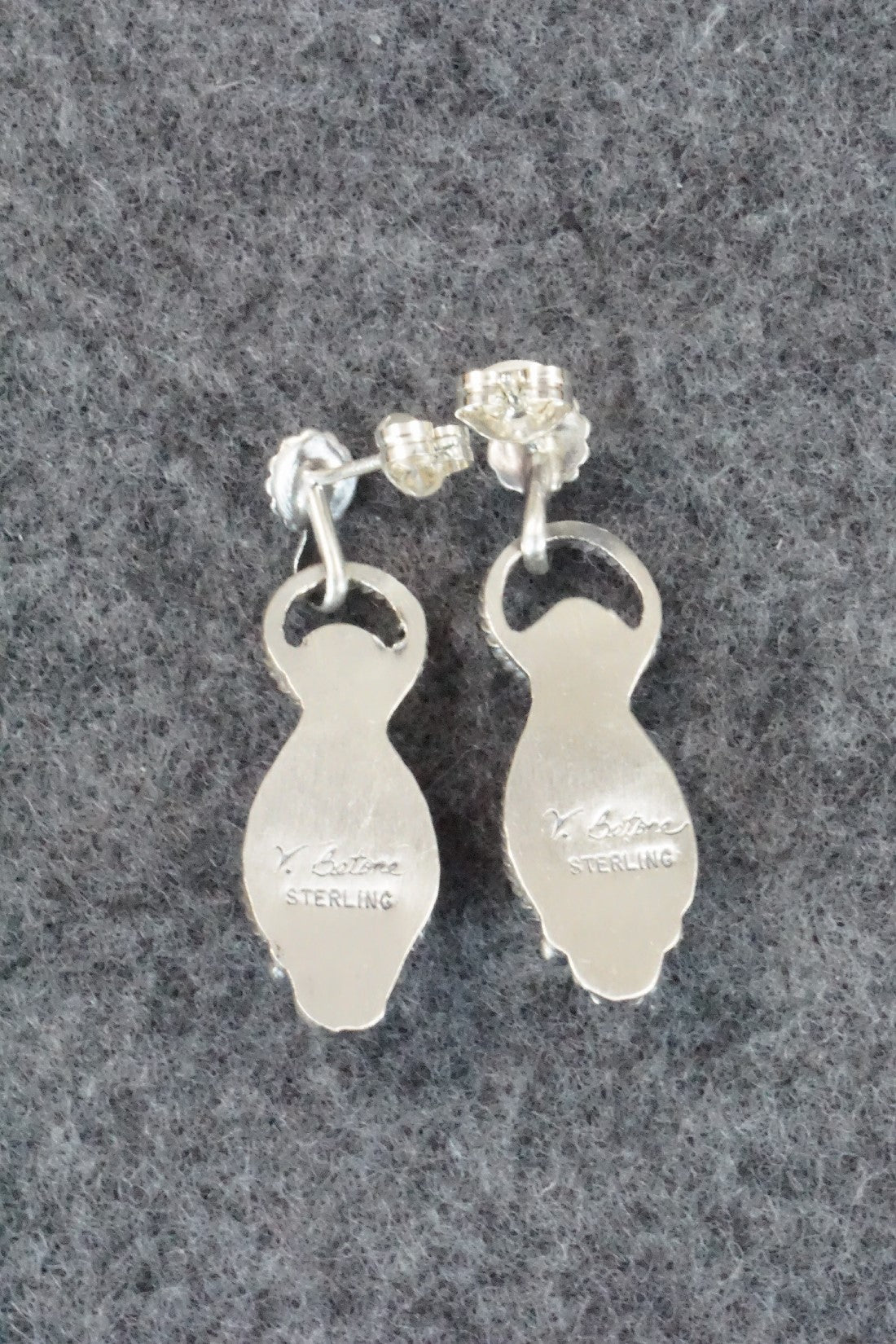 Turquoise & Sterling Silver Earrings - Verley Betone