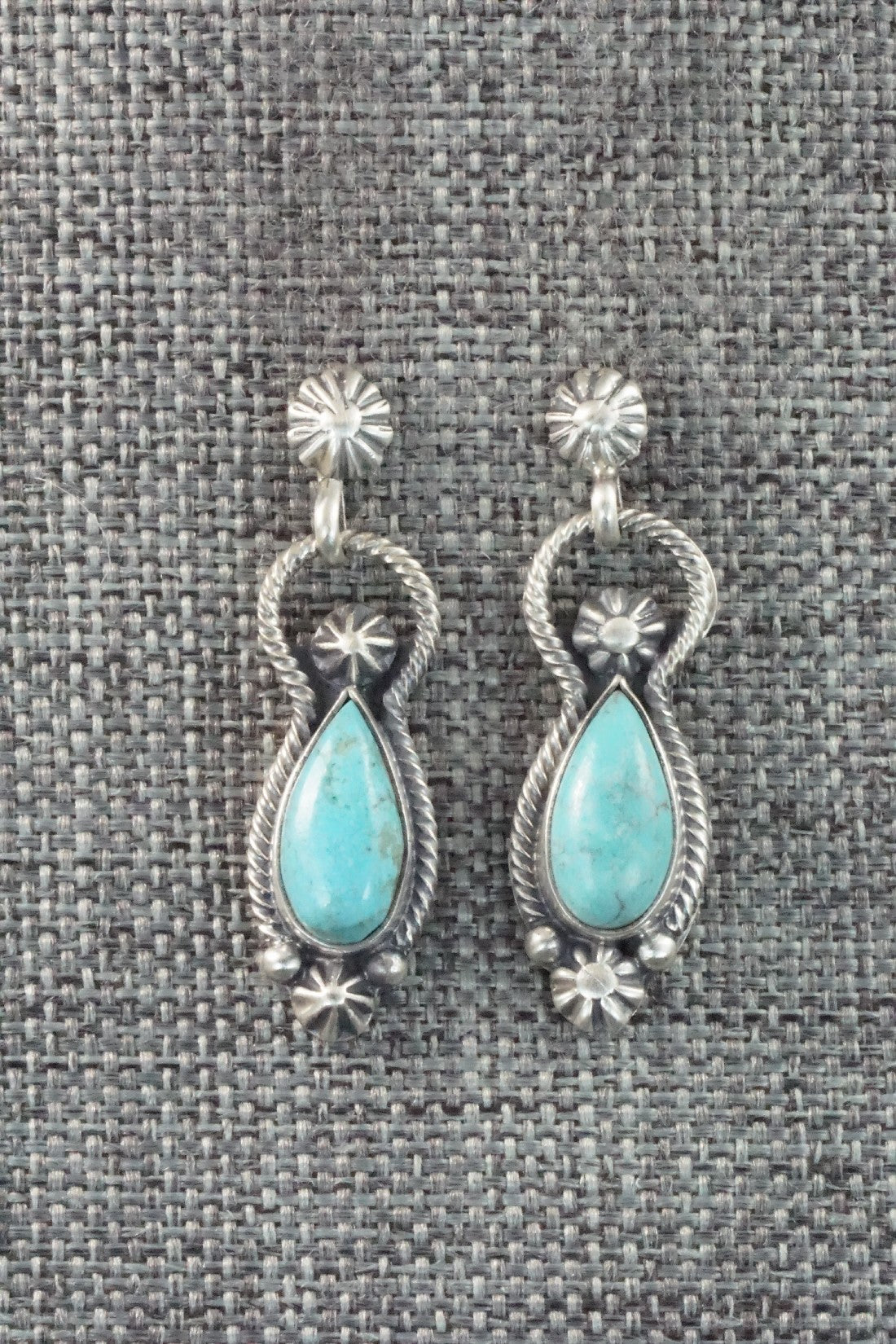 Turquoise & Sterling Silver Earrings - Verley Betone