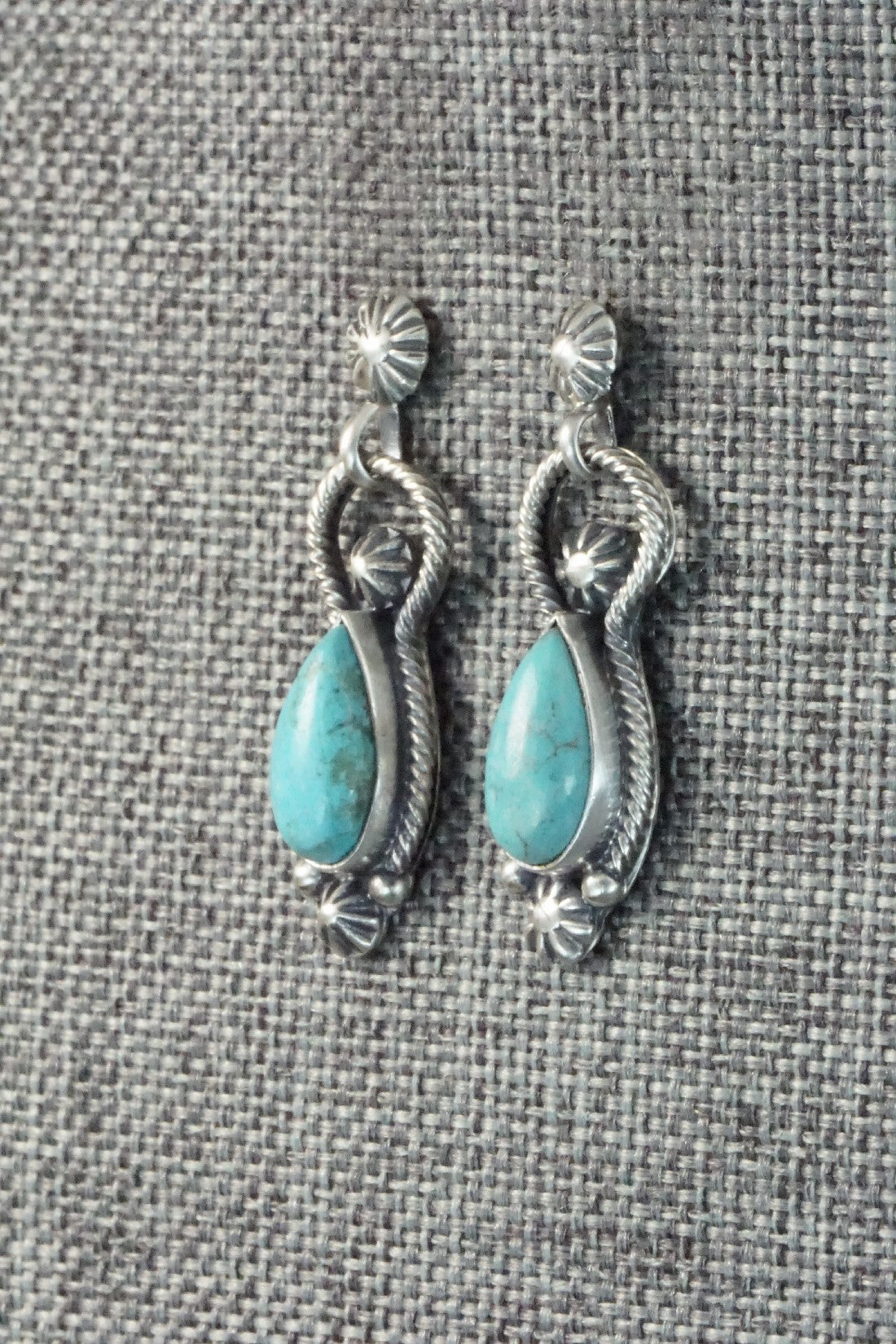 Turquoise & Sterling Silver Earrings - Verley Betone