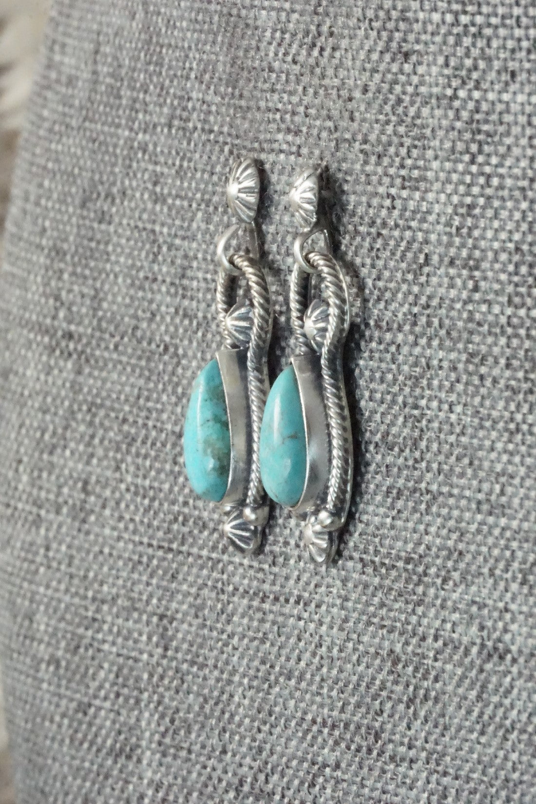 Turquoise & Sterling Silver Earrings - Verley Betone