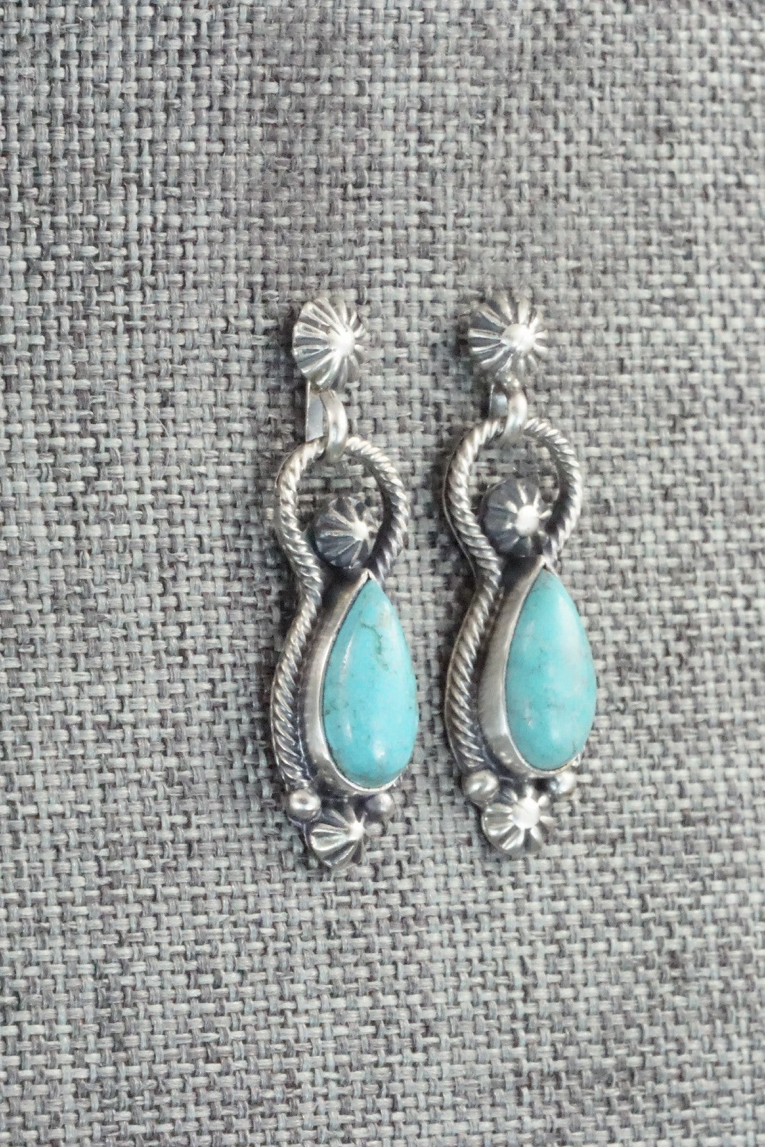 Turquoise & Sterling Silver Earrings - Verley Betone