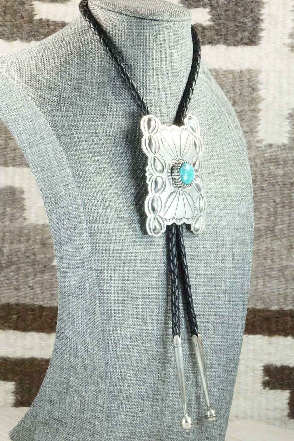 Turquoise & Sterling Silver Bolo Tie - B. Shorty