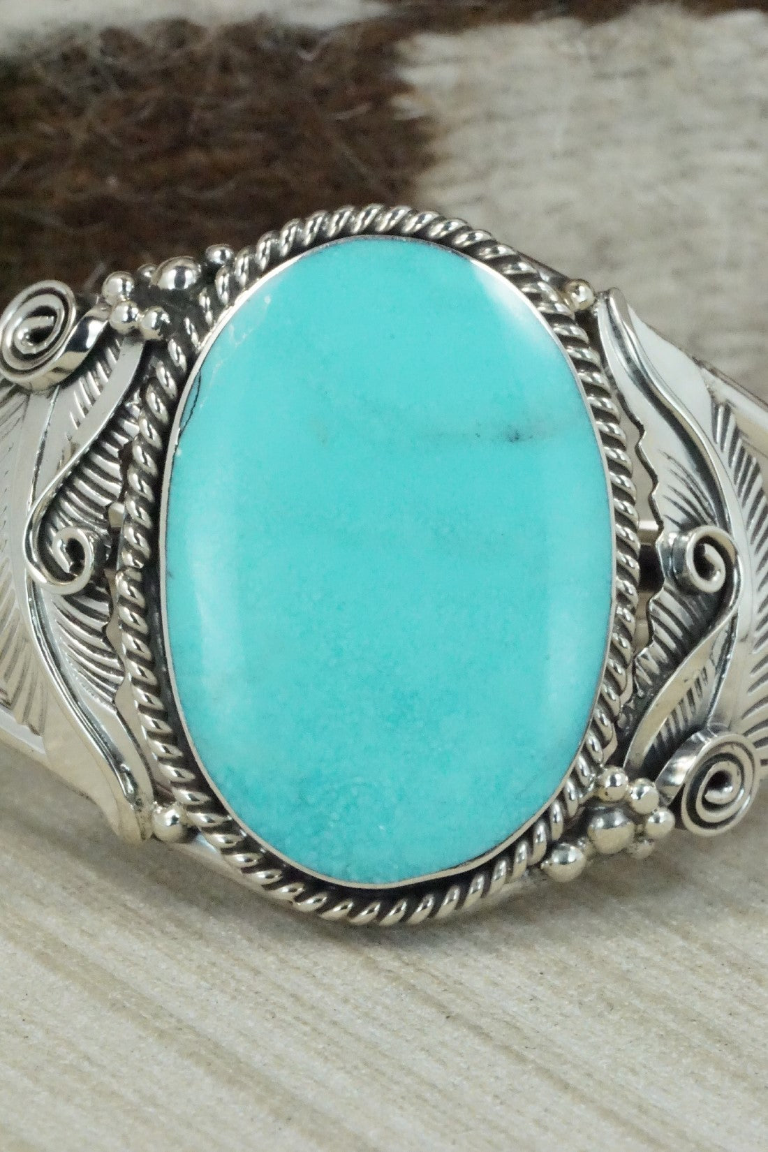 Turquoise & Sterling Silver Bracelet - Gilbert Smith