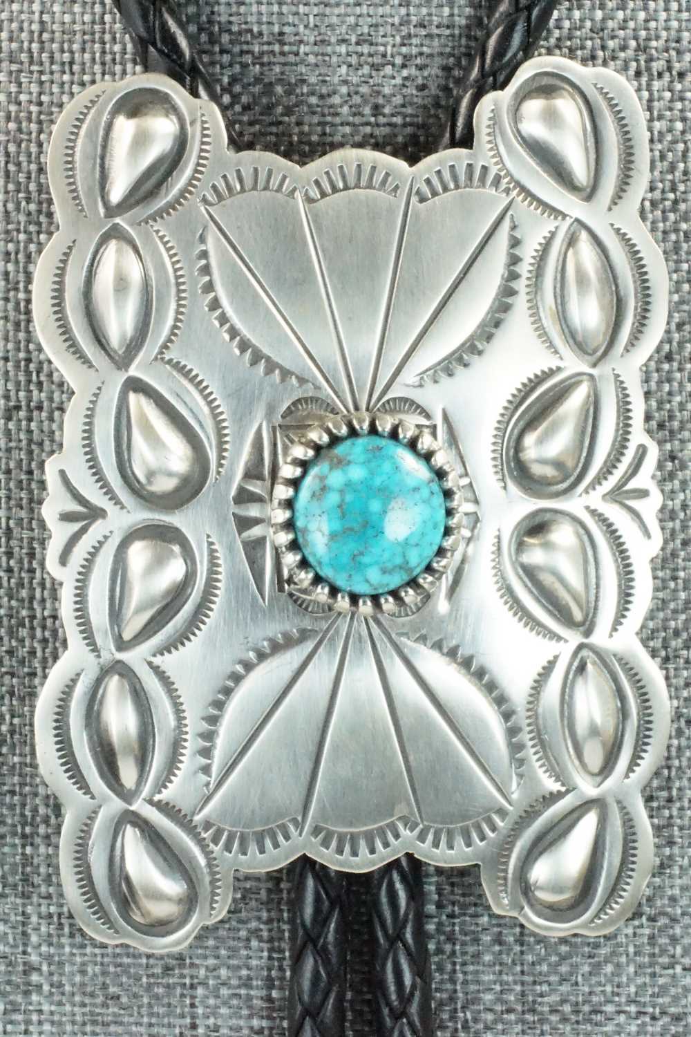 Turquoise & Sterling Silver Bolo Tie - B. Shorty