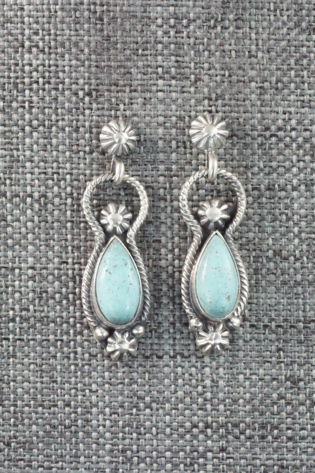 Turquoise & Sterling Silver Earrings - Verley Betone