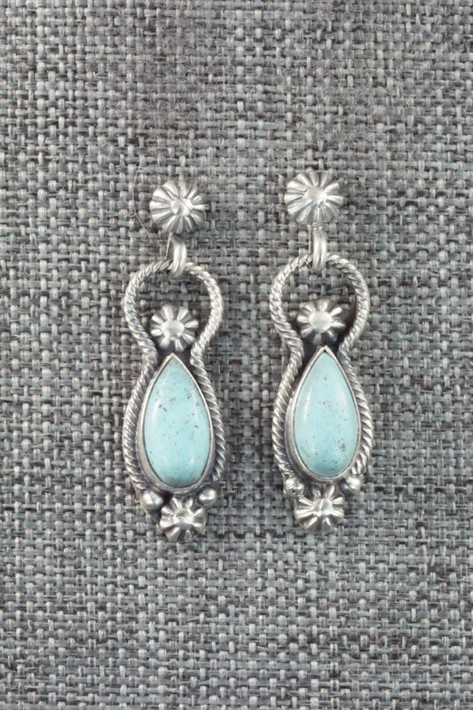 Turquoise & Sterling Silver Earrings - Verley Betone