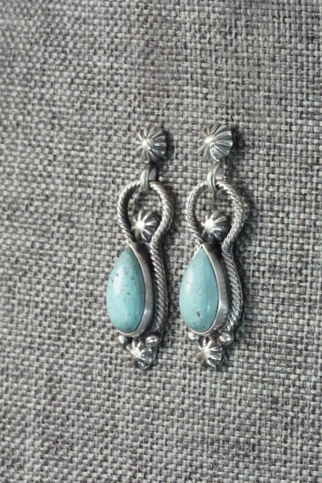 Turquoise & Sterling Silver Earrings - Verley Betone