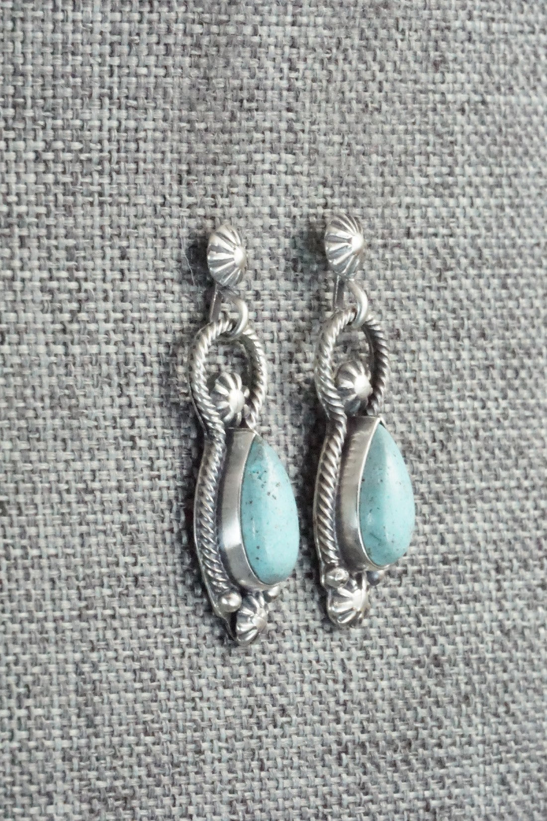 Turquoise & Sterling Silver Earrings - Verley Betone