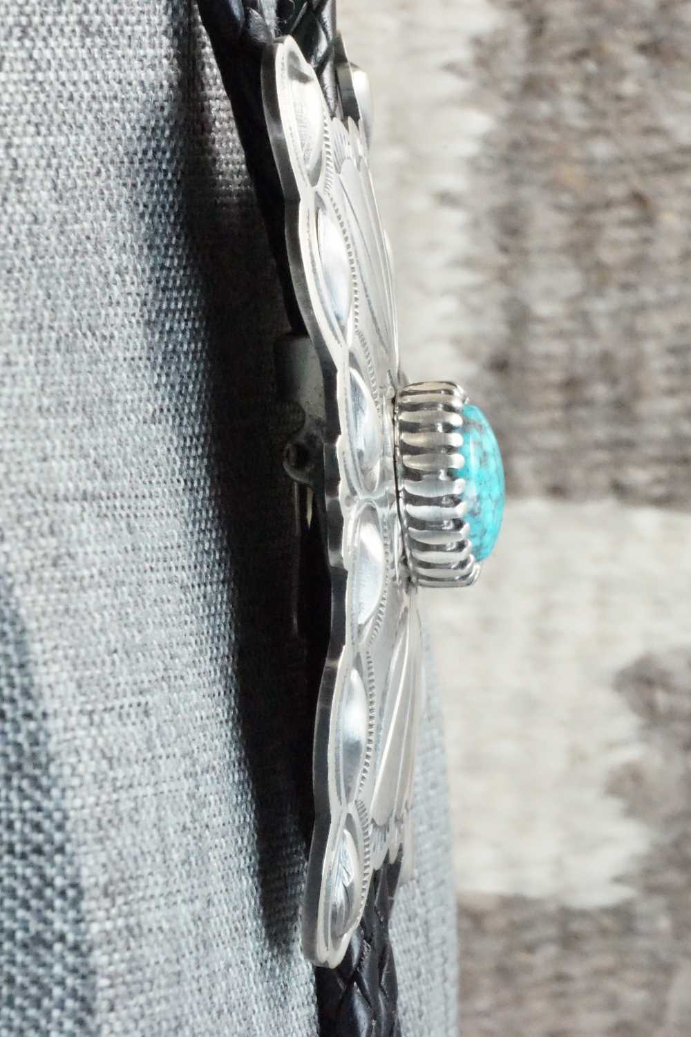 Turquoise & Sterling Silver Bolo Tie - B. Shorty