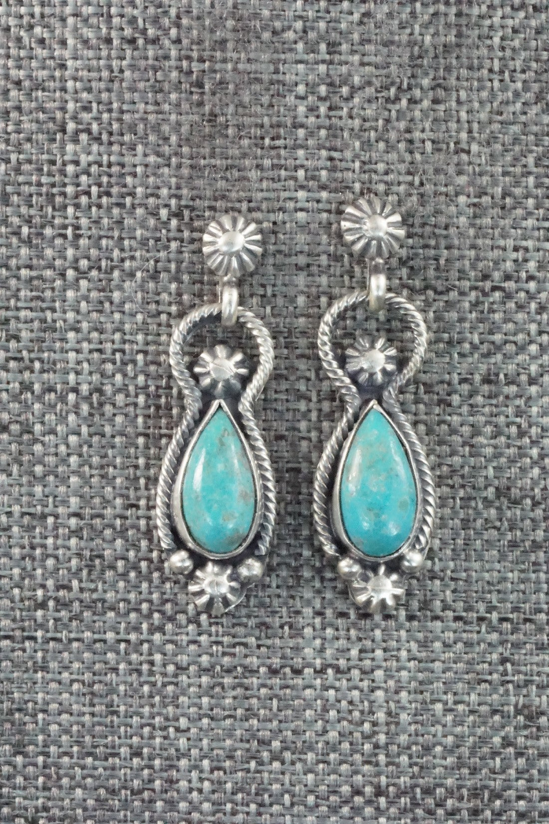 Turquoise & Sterling Silver Earrings - Verley Betone