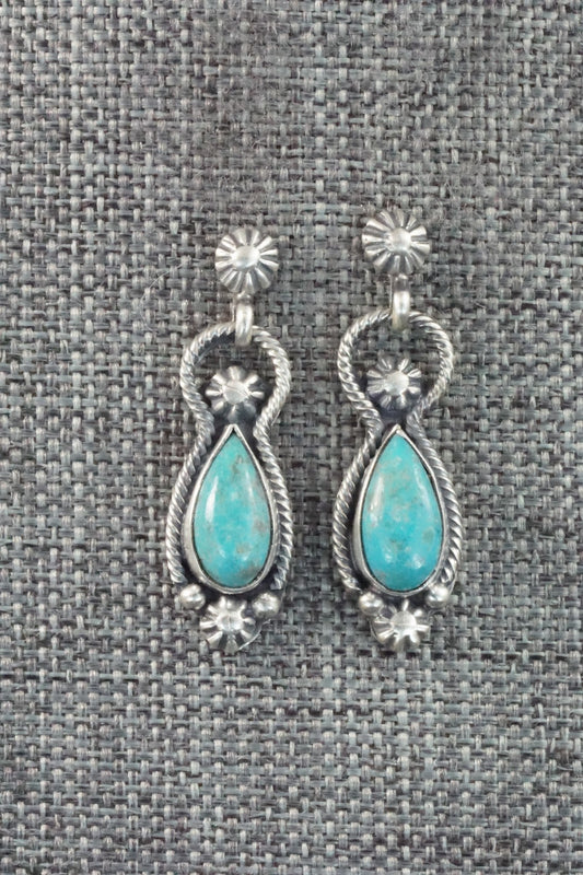 Turquoise & Sterling Silver Earrings - Verley Betone