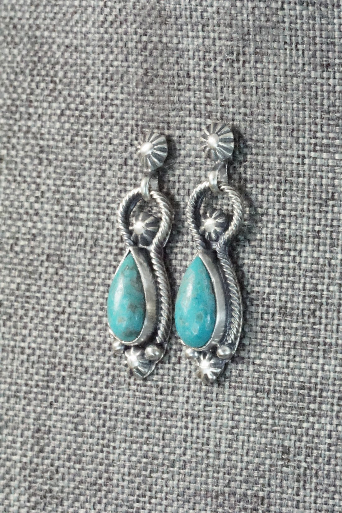 Turquoise & Sterling Silver Earrings - Verley Betone