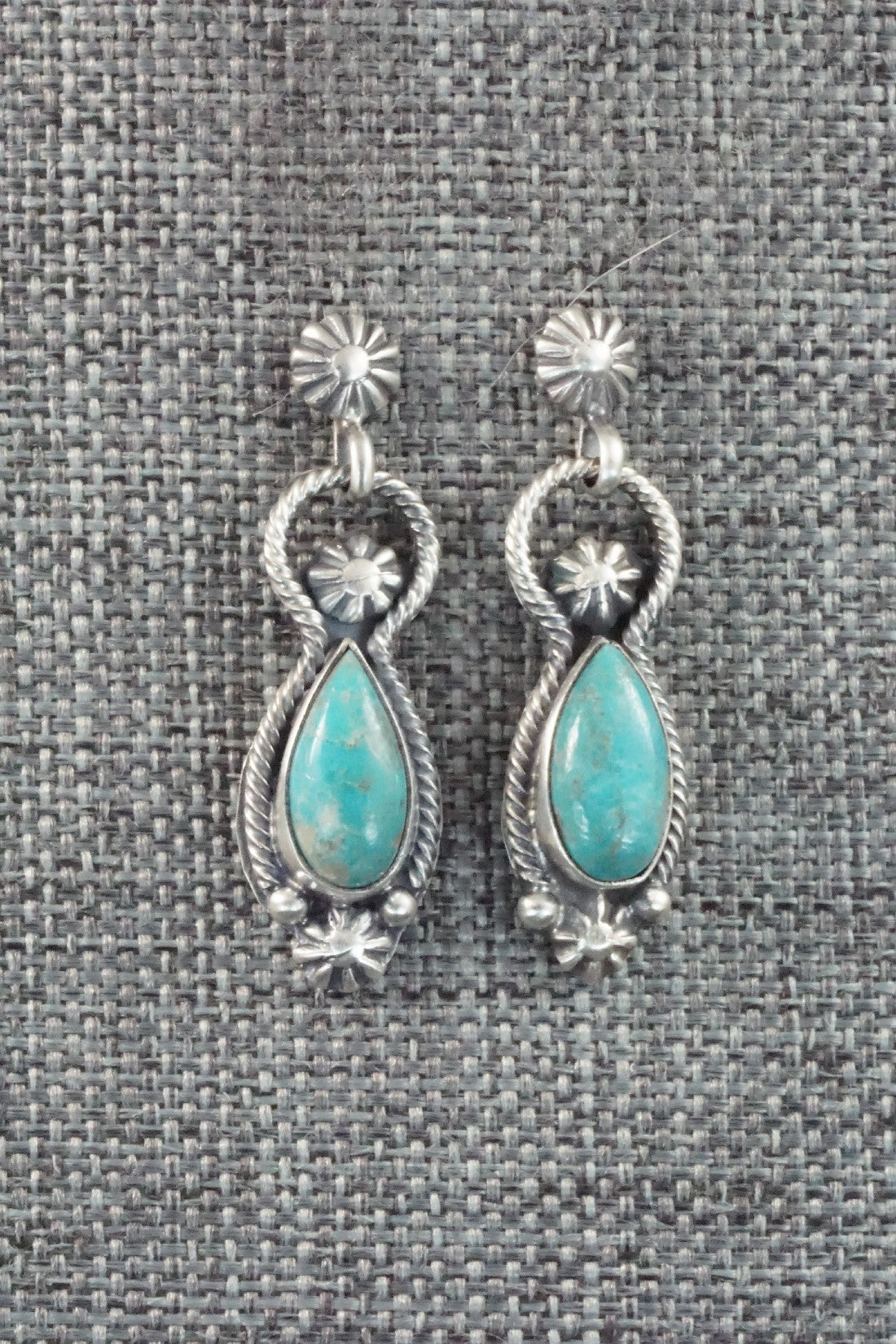 Turquoise & Sterling Silver Earrings - Verley Betone