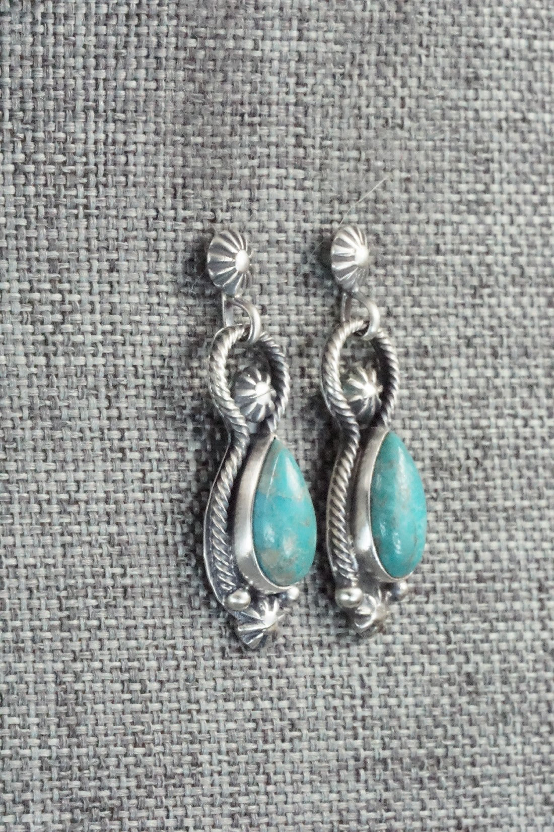 Turquoise & Sterling Silver Earrings - Verley Betone