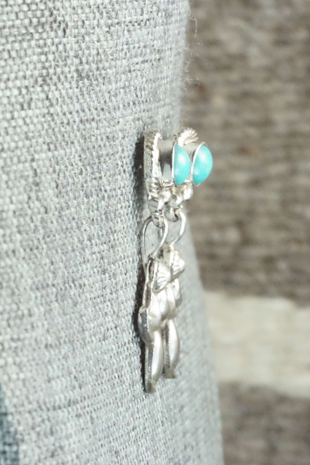 Turquoise & Sterling Silver Earrings - Judy Largo