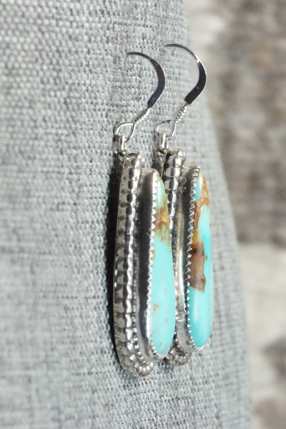Turquoise & Sterling Silver Earrings - T. Skeets